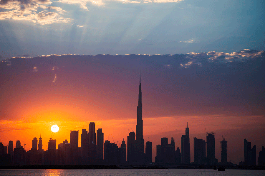 Sunset Burj Khalifa Famille