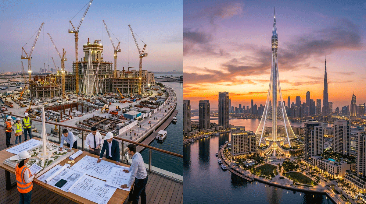 Chantier et évolution de la Dubai Creek Tower