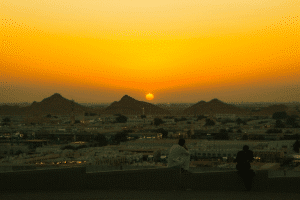 Coucher de soleil après un roadtrip de Dubai à Al Ain