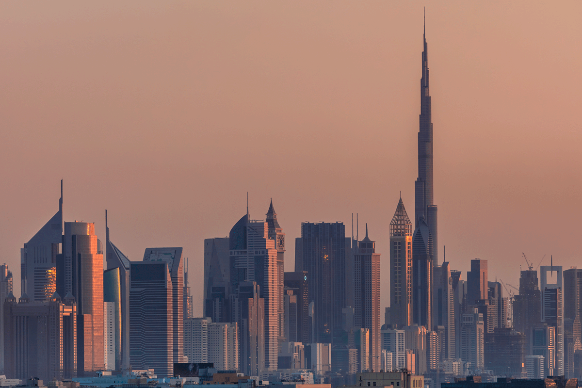 Vue du quartier DIFC à Dubai