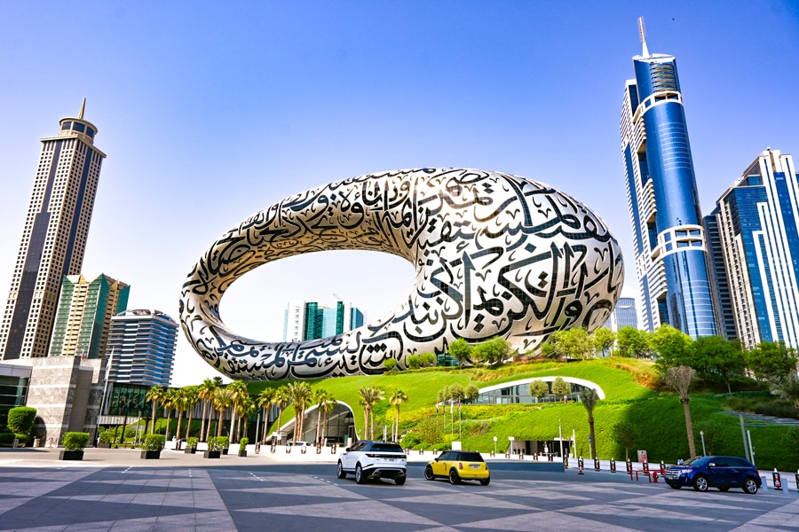Vue sur le Musée du Futur à Dubai