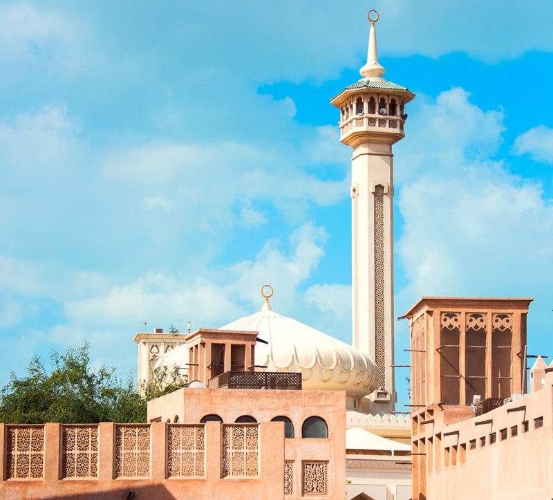 Vue d'Al Bastakiya (Al Fahidi), le vieux quartier historique de Dubaï